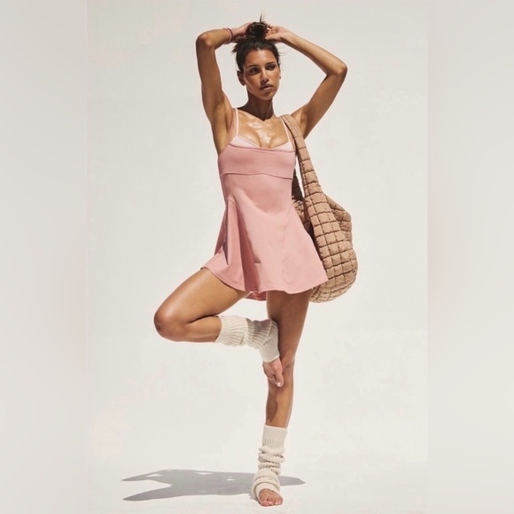 Free People Dresses & Skirts - Free People Movement Baseline UV Protection Tennis Mini Dress Petal Pink Sz M